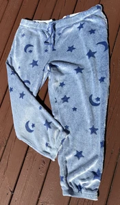 PANTALONE PIGIAMA JOYSPUN PILE taglie forti 3X blu stella luna morbido tasca per dormire - Foto 1 di 5