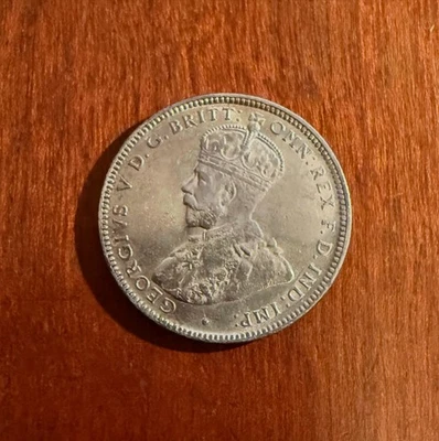 AUSTRALIA GEORGE V  1918-M  1 SHILLING SILVER COIN, ALMOST UNCIRCULATED - Image 1 of 2