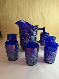 Imperial Glas Krug und Gläser Set Vintage Wasserset - Bild 1 von 6