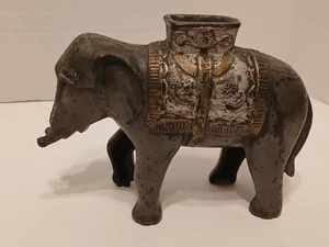 Vintage Cast Iron Elephant Coin Still Bank Collectable 6.5" long x 5" tall. - Picture 1 of 7