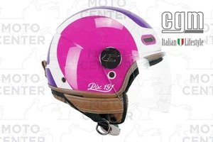 CASCO DEMI JET CGM 191G PIX SPRINT VIOLA FUCSIA FLUO TAGLIA XXL (59 Cm.) - Picture 1 of 1