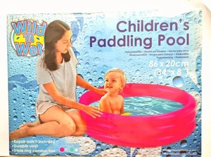 Children's Pink Paddling Pool 86 x 20cm (34" X 8") - Picture 1 of 3