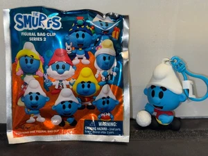 Monograma Los Pitufos Fútbol Pitufo Figura 3D Espuma Bolsa Clip Llavero Serie 2 - Imagen 1 de 1