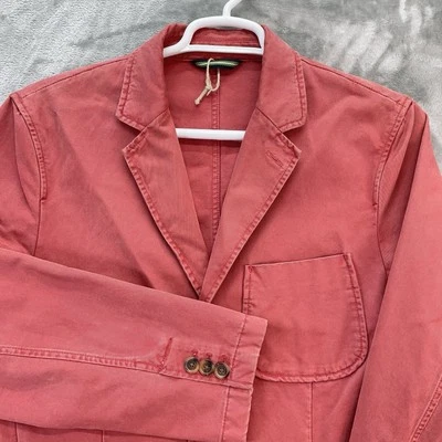 J. Blazer Crew Para Hombre Talla Mediana Tareas Trabajo Rojo Chaqueta Traje Abrigo Deportivo De Colección Foto 1 de 4