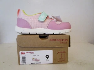 See Kai Run Basics Toddler Tenny Fashion Hook & Loop Sneakers Pink Size 9 - Picture 1 of 5