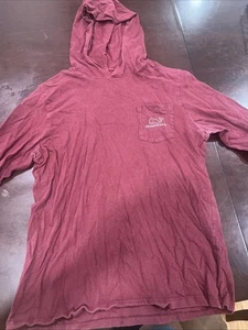 Maroon Boys Youth XL Hooded Long Sleeve Vineyard Vines T Shirt - Picture 1 of 5