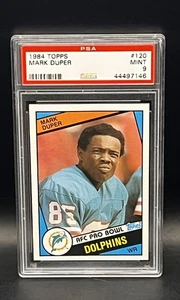 Tarjeta de fútbol americano Mark Duper 1984 Topps #120 RC PSA 9 novato Miami Dolphins NFL! - Imagen 1 de 2