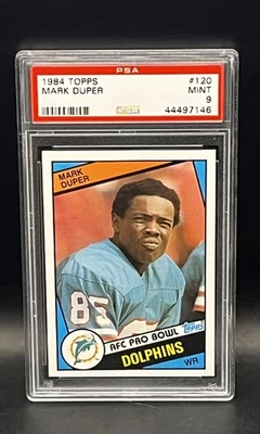 Mark Duper 1984 Topps #120 RC PSA 9 Rookie Miami Dolphins NFL Football Card! - Image 1 of 2