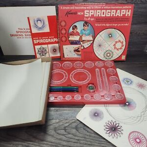 VINTAGE 1967 Kenners SPIROGRAPH Complete Set 401 ORIGINAL RED BOX (except Pens)