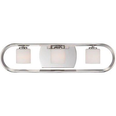 Quoizel Uptown 24" Theater Row Vanity 3 Light Fixture Imperial Silver UPTR8603IS - Image 1 of 4