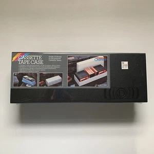 The Dynasound Organizer 15 Cassette Tape Black Plastic Storage Compact Case NEW - Picture 1 of 13