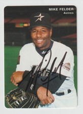 Mike Felder - Autographed 1994 Mother's Cookies - Houston Astros - Signed Card