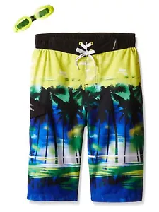 Little & Big Boys Tropical Swim Trunks Board Shorts Small-4 - Picture 1 of 1