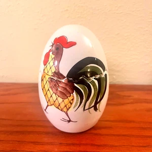 Hahn Hühnerei Salz & Pfefferstreuer handbemalt Huhn Bauernhaus Landhaus - Bild 1 von 3