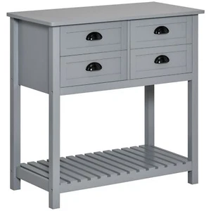 Console Sofa Table Kitchen Sideboard Buffet with Drawers Coffee Bar Cabinet Grey - Picture 1 of 12