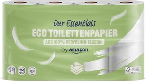 By Amazon ECO Toilettenpapier Aus 100% Recycling-Fasern 3-Lagig, 200 Blatt, 8 Ro - Bild 1 von 12