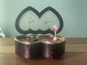 Double Heart Musical Jewelry Box With Spinning Ballerina Young Dream 6x3.5x2.5” - Picture 1 of 10