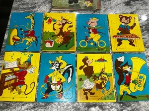 Collectible BIG LOT of 12 Vtg. Children's Built Rite, Platt & Munk tray puzzles - Picture 1 of 12