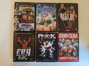 WWE 6 DVD Lot Set Rey Mysterio The Rock Hardy Boyz John Cena Jetsons Legendary - Picture 1 of 3