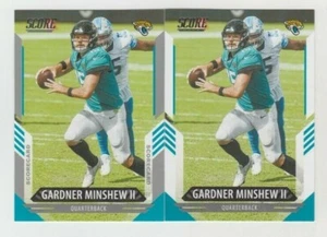 (2) Gardner Minshew II 2021 SCORE SCORECARD PARALLEL + BASE LOT #172 JAGUARS - Picture 1 of 1