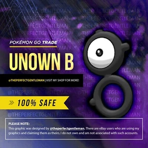 Unown B Pokemon #201 GO Gen 2 Johto - Picture 1 of 4