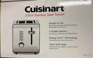 Cuisinart 2-Slice Brushed Stainless Steel Classic Toaster Model CPT-5 - Picture 1 of 3