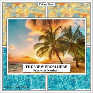 NORTHCOTT, THE VIEW FROM HERE, ISLAND PARADISE, TROPICAL FABRICS - Picture 1 of 4