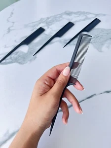 2x Stielkamm Haarstyling Haarschmuck Kamm Tupierkamm Abtrennhilfe Haare stylen - Bild 1 von 6