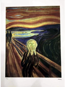 Edvard Munch litografia off set cm 50x70 firma su lastra con certificato - Picture 1 of 9