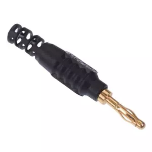 Black 2mm Gold Plated Test Plug FCR7365B - Picture 1 of 1