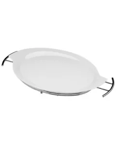 Natura by Godinger Silver Art Co 16" x 11" Serving Platter w Tray 6387 White NIB - Picture 1 of 5