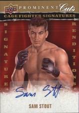 2009 UD Prominent Cuts Cage Fighter Sig Renditions #CFSRSS Sam Stout AUTO