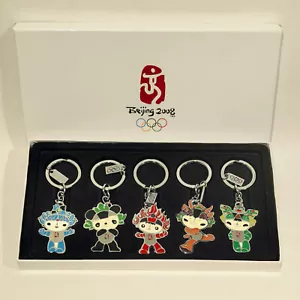 NEW 2008 Beijing Olympics set of Mascot Keychains (5) - Picture 1 of 3
