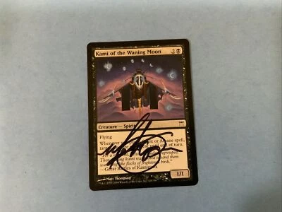 MTG Magic Kami of the Waning Moon Signed Sketched Proof x1 Kamigawa CHK Thompson - Image 1 of 2