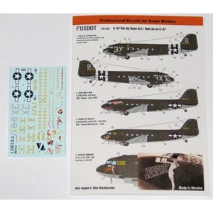 Foxbot Decals 1/144 Douglas C-47 Skytrain/Dakota "Pin-Up Nose Art and Stencils" - Picture 1 of 8
