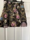 Ladies Floral Jacquard Full Zip Mini Skirt, From Misguided, Size 8