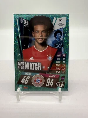 2020-21 Topps Match Attax UCL Leroy Sane Man of The Match Teal MOTM16 - Image 1 of 2