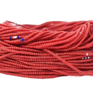 Baule Tamba Red Seed Bead Necklace - Picture 1 of 7