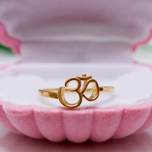 Om Ring, 925 Sterling Silver, Protection Ring, Stackable Ring, Handmade  Ring - Picture 1 of 4