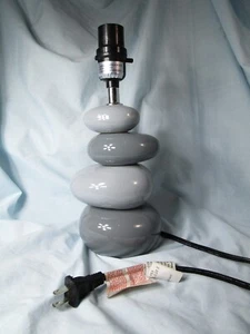 NEW Modern Abstract Gray Bed Side Table-single accent LAMP - Picture 1 of 4