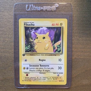 1999 Pikemon Pikachu #58 WOTC Base Set 1st Edition French Never been played - Bild 1 von 6
