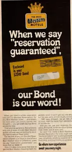 1969 Vintage Print Ad The Best Western Motels When we say reservierung garantiert - Bild 1 von 2
