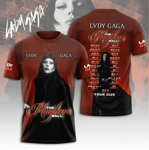 Lady Gaga The Mayhem Ball 2025 Tour 3D T-Shirt - Picture 1 of 4