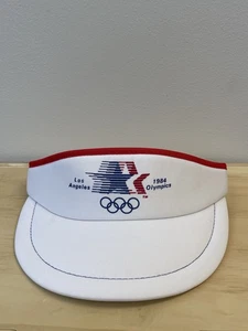 Vintage Los Angeles Olympics Hat Visor Strap Back Summer Games 1984 Mens 80s - Picture 1 of 7