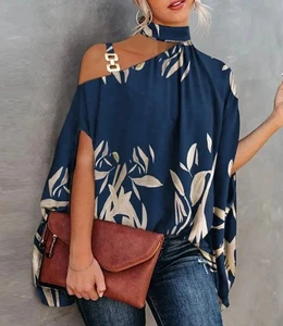 Turilly Bluse halbe Fledermausärmel Neckholder schulterfrei Neu mit Etikett Gr. M (Bx 26) - Bild 1 von 9