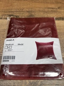 Ikea SANELA Pillow Cushion Cover 20" x 20" Velvet Burgundy NEW - Picture 1 of 4