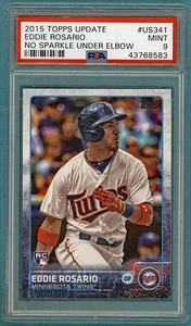 2015 Topps Update Eddie Rosario No Sparkle Under Elbow #US341 PSA 9! Twins! - Picture 1 of 2