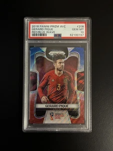 2018 Panini Prizm World Cup Gerard Pique Red Blue Wave PSA 10 - Picture 1 of 1