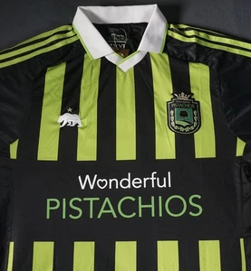 Wunderschönes Pistazien Fußball Trikot Shirt Herren 2XL Promo grün schwarz gestreift - Bild 1 von 11