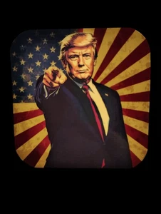 🇺🇸✨ Handmade Glossy Magnet – Vintage Patriotic Trump Poster Design  - Picture 1 of 1